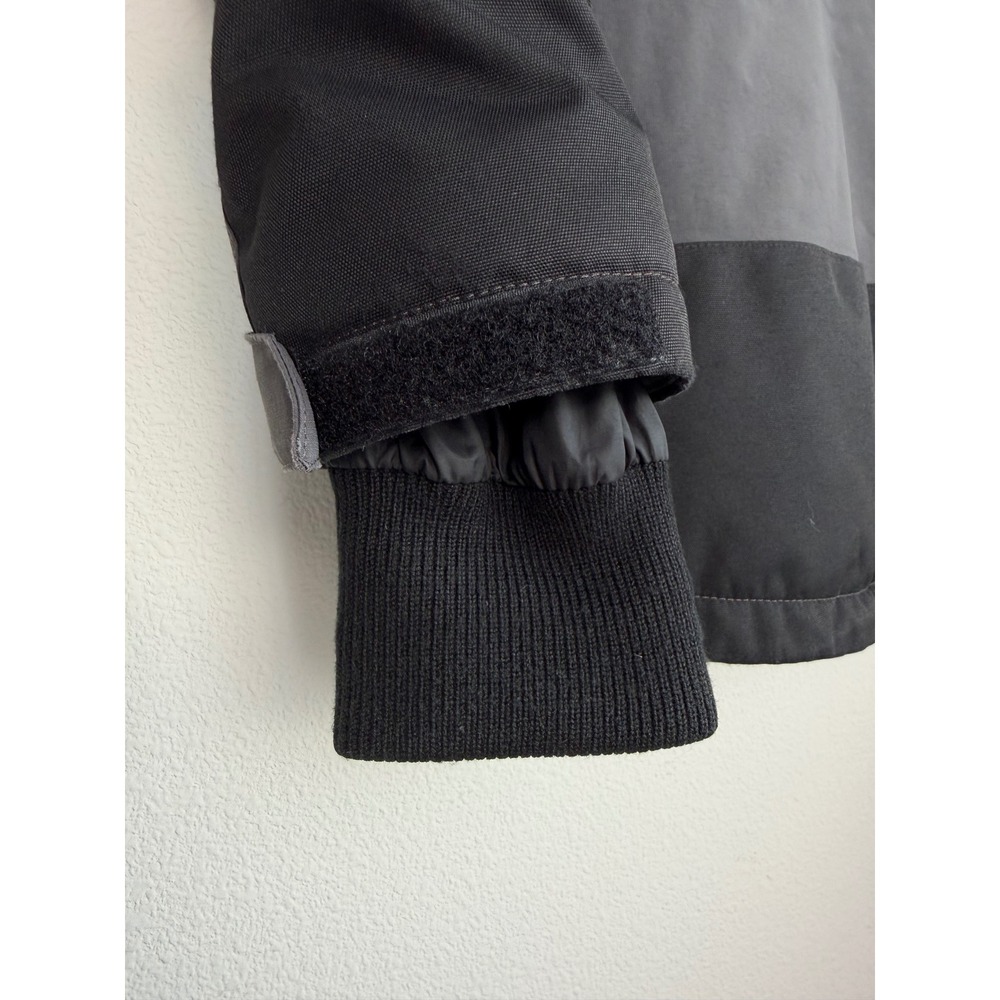 Eddie Bauer Mens Nylon WeatherEdge Plus Ski Jacket S Grey Hooded Powder Skirt - Picture 4 of 12